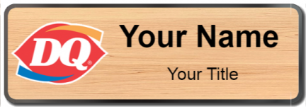 Custom name badges for Dairy Queen