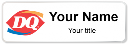 Custom name badges for Dairy Queen
