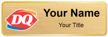 Custom name badges for Dairy Queen