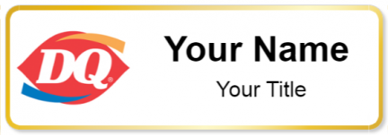 Custom name badges for Dairy Queen