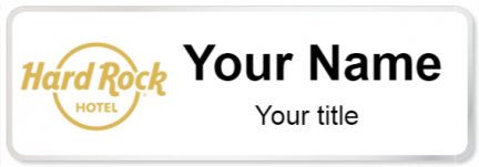 Custom name badges for Hard Rock