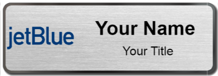 Custom name badges for Jetblue