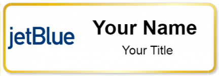 Custom name badges for Jetblue