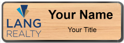 Custom name badges for Lang Realty