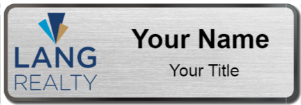 Custom name badges for Lang Realty