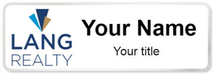 Custom name badges for Lang Realty