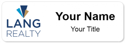 Custom name badges for Lang Realty