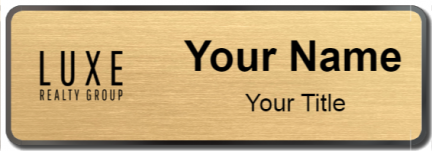 Custom name badges for Luxe Realty Group