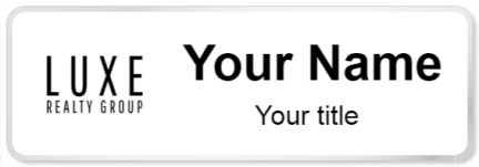 Custom name badges for Luxe Realty Group