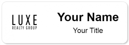 Custom name badges for Luxe Realty Group