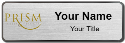 Custom name badges for Prism Hotel