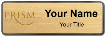 Custom name badges for Prism Hotel