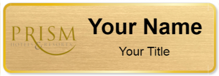Custom name badges for Prism Hotel
