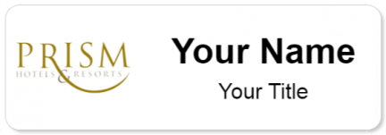 Custom name badges for Prism Hotel