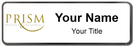 Custom name badges for Prism Hotel