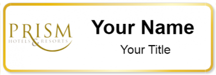 Custom name badges for Prism Hotel