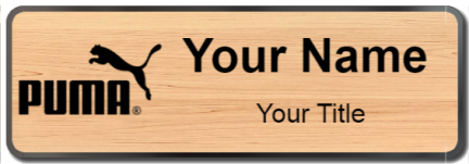 Custom name badges for Puma