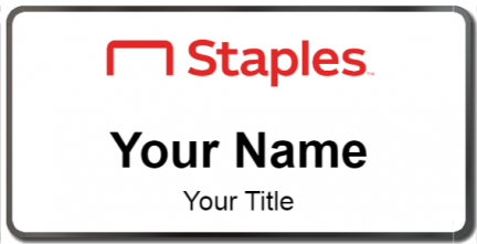 Custom name badges for Staples