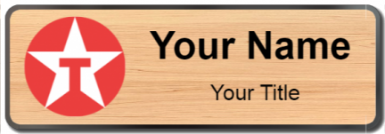 Custom name badges for Texaco
