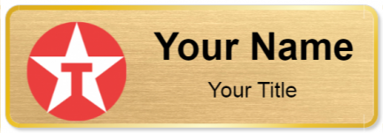 Custom name badges for Texaco