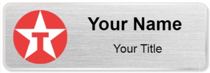 Custom name badges for Texaco