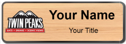 Custom name badges for Twin Peaks