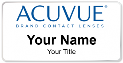 Custom name badges for Acuvue
