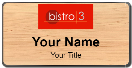 Custom name badges for Bistro