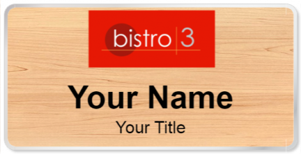 Custom name badges for Bistro
