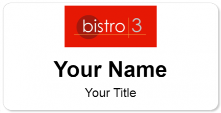 Custom name badges for Bistro