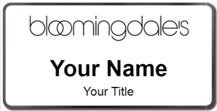 Custom name badges for Bloomingdales