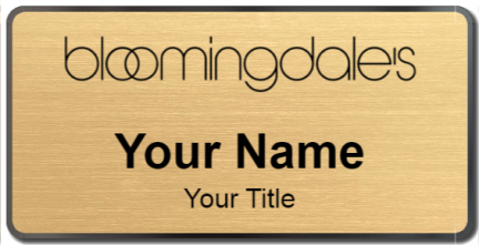 Custom name badges for Bloomingdales