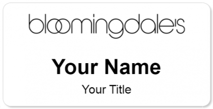 Custom name badges for Bloomingdales