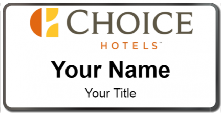 Custom name badges for Choice Hotels