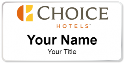 Custom name badges for Choice Hotels