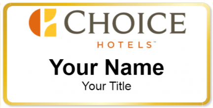 Custom name badges for Choice Hotels