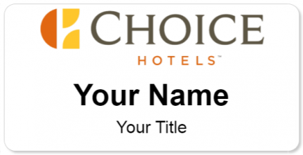Custom name badges for Choice Hotels