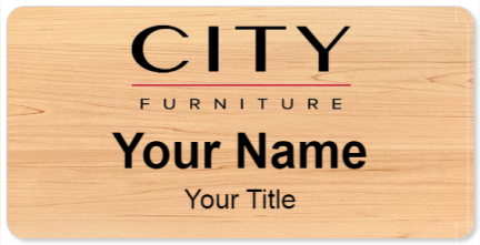 Custom name badges for City Furniture