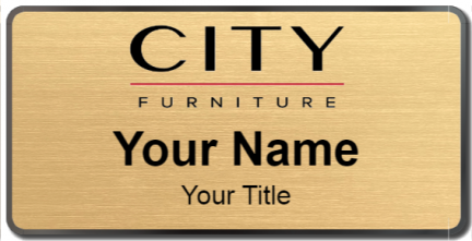 Custom name badges for City Furniture