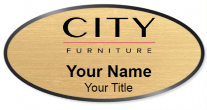 Custom name badges for City Furniture