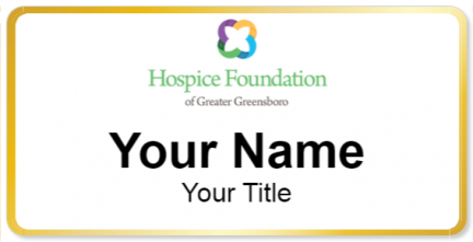 Custom name badges for Hospice Foundation