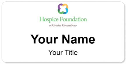 Custom name badges for Hospice Foundation