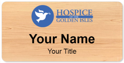 Custom name badges for Hospice Golden Isles