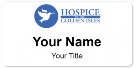 Custom name badges for Hospice Golden Isles