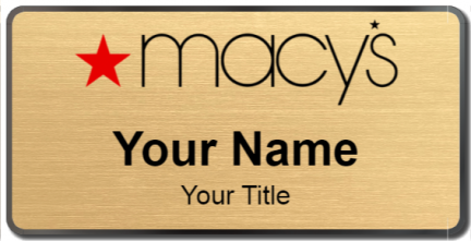 Custom name badges for Macys
