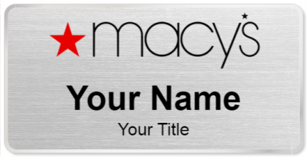 Custom name badges for Macys