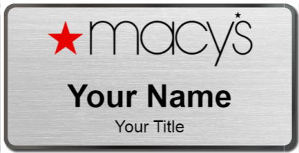 Custom name badges for Macys