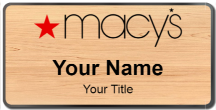 Custom name badges for Macys