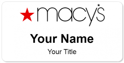 Custom name badges for Macys
