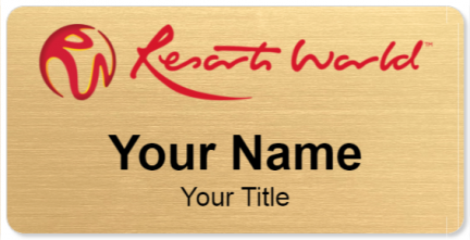 Custom name badges for Resort World